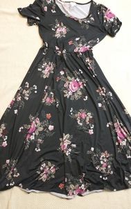 Lularoe Riley Floral Print Dress